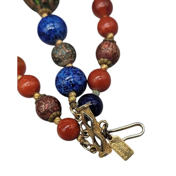 Hattie Carnegie Multistrand Beaded Choker Necklace 17" Multimedia Rare Signed - Picture 7 of 13